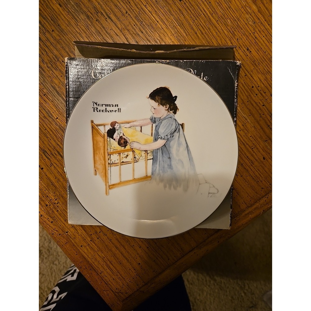 Vintage Norman Rockwell "Sleep Tight" collector's plate
